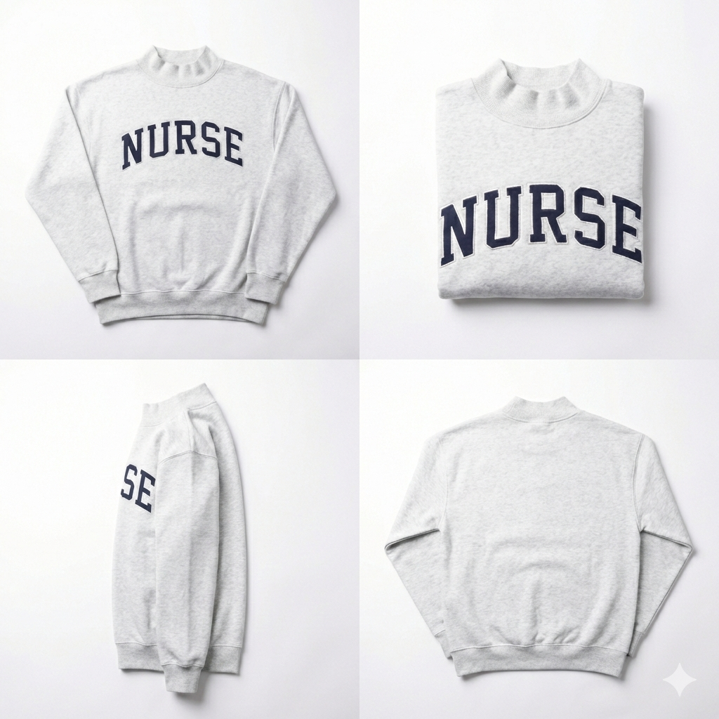 Grey Nurse Mockneck