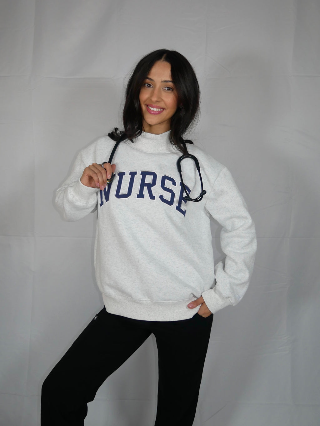Grey Nurse Mockneck