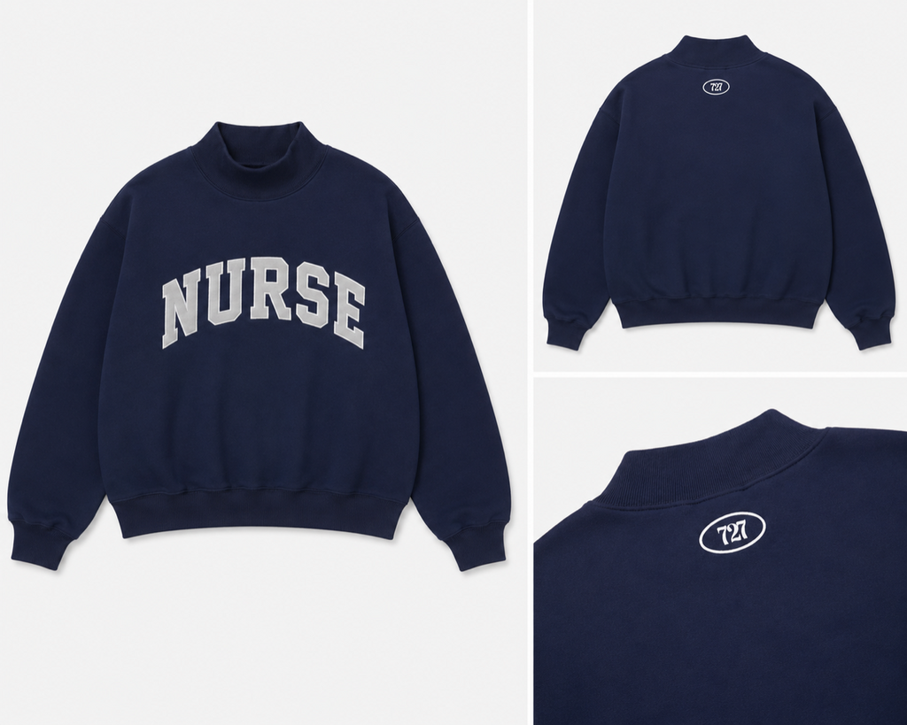 Navy Nurse Mockneck