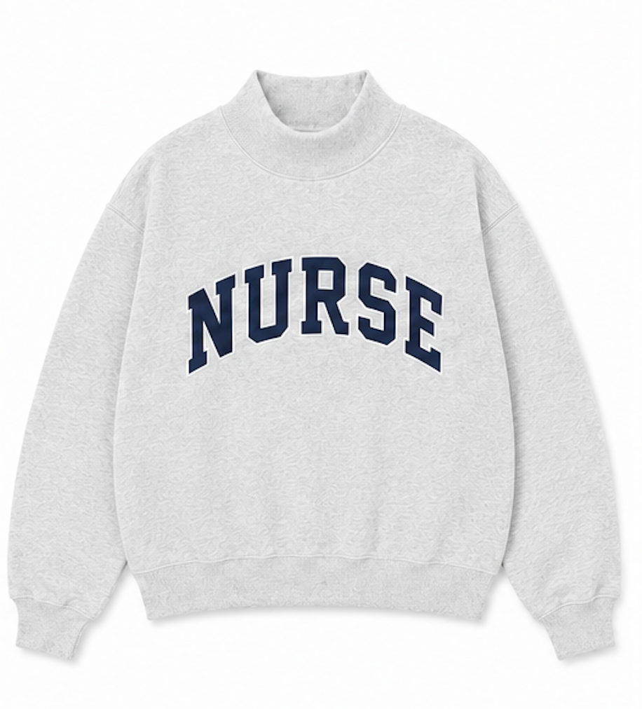 Grey Nurse Mockneck