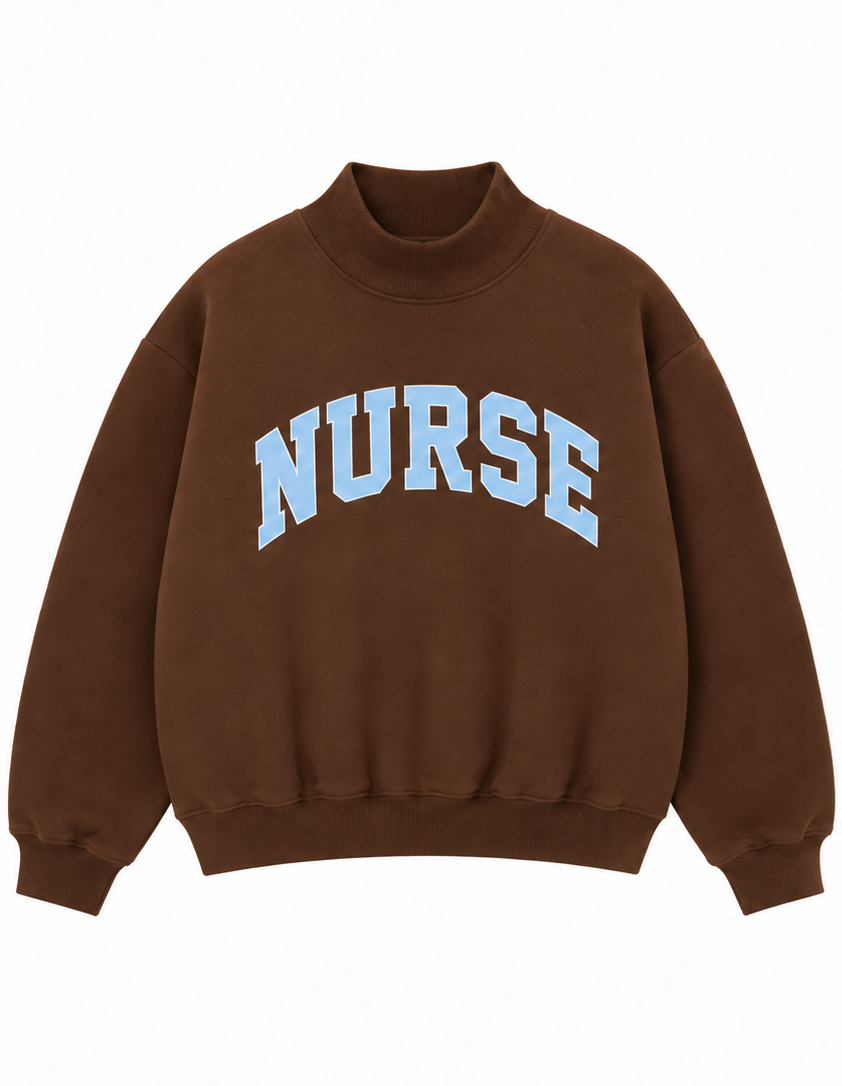 Brown Nurse Mockneck (limited edition)